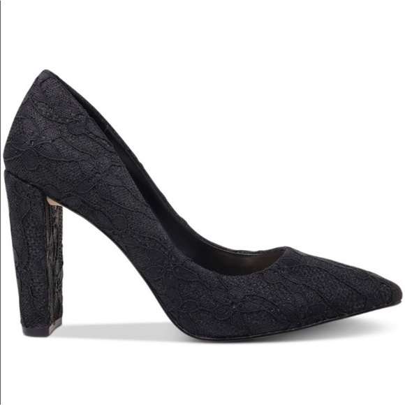 Badgley Mischka Jewel Rumor Black Lace Heels - Picture 1 of 15